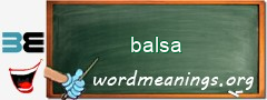 WordMeaning blackboard for balsa